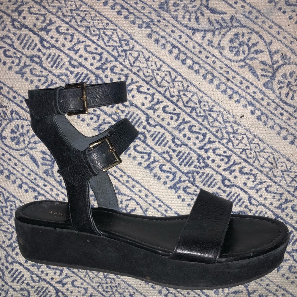 Kate Spade black platforms